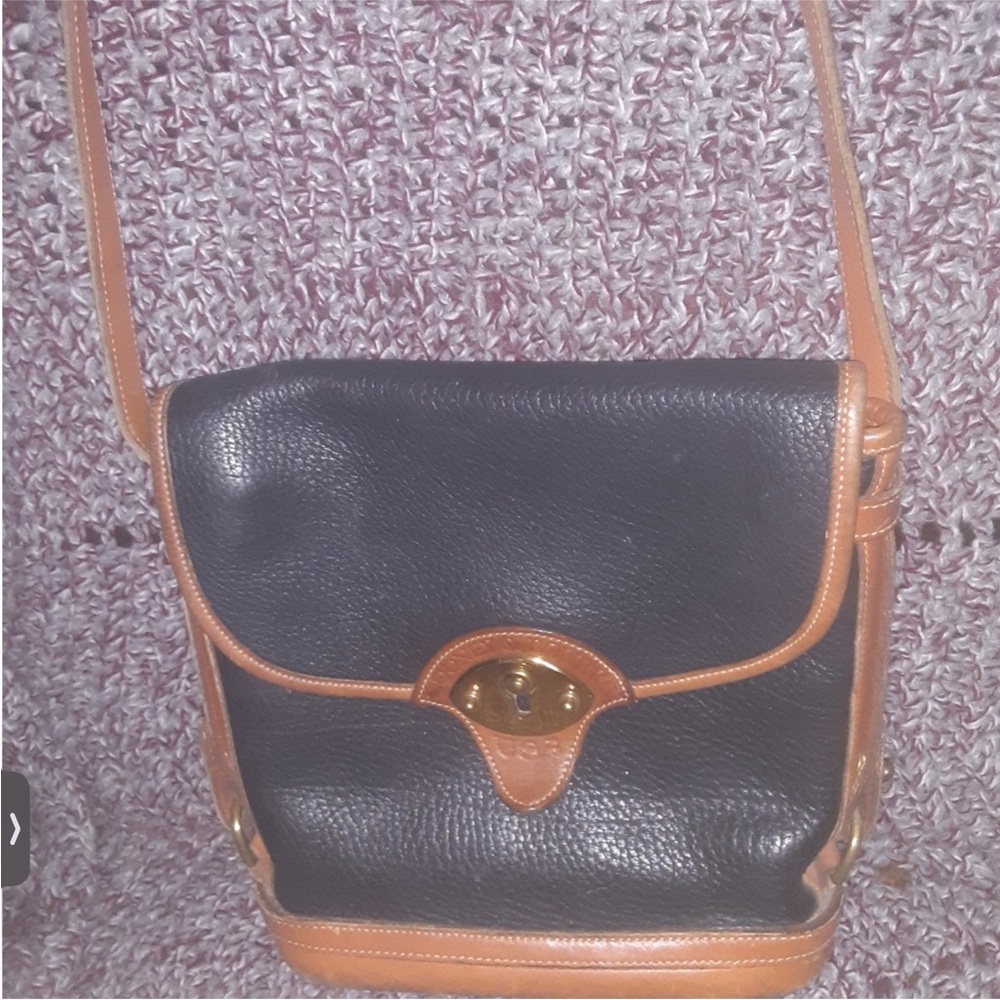 Dooney and Bourke USA vintage Black and Tan Leather Satchel
